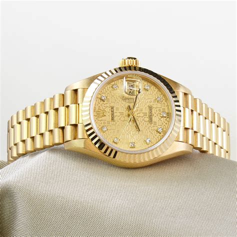 ladies rolex oyster perpetual datejust 18k yellow gold|rolex datejust yellow gold price.